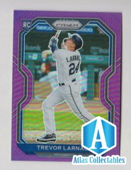 2021 Panini Prizm #55 Trevor Larnach Purple Prizm RC TWINS
